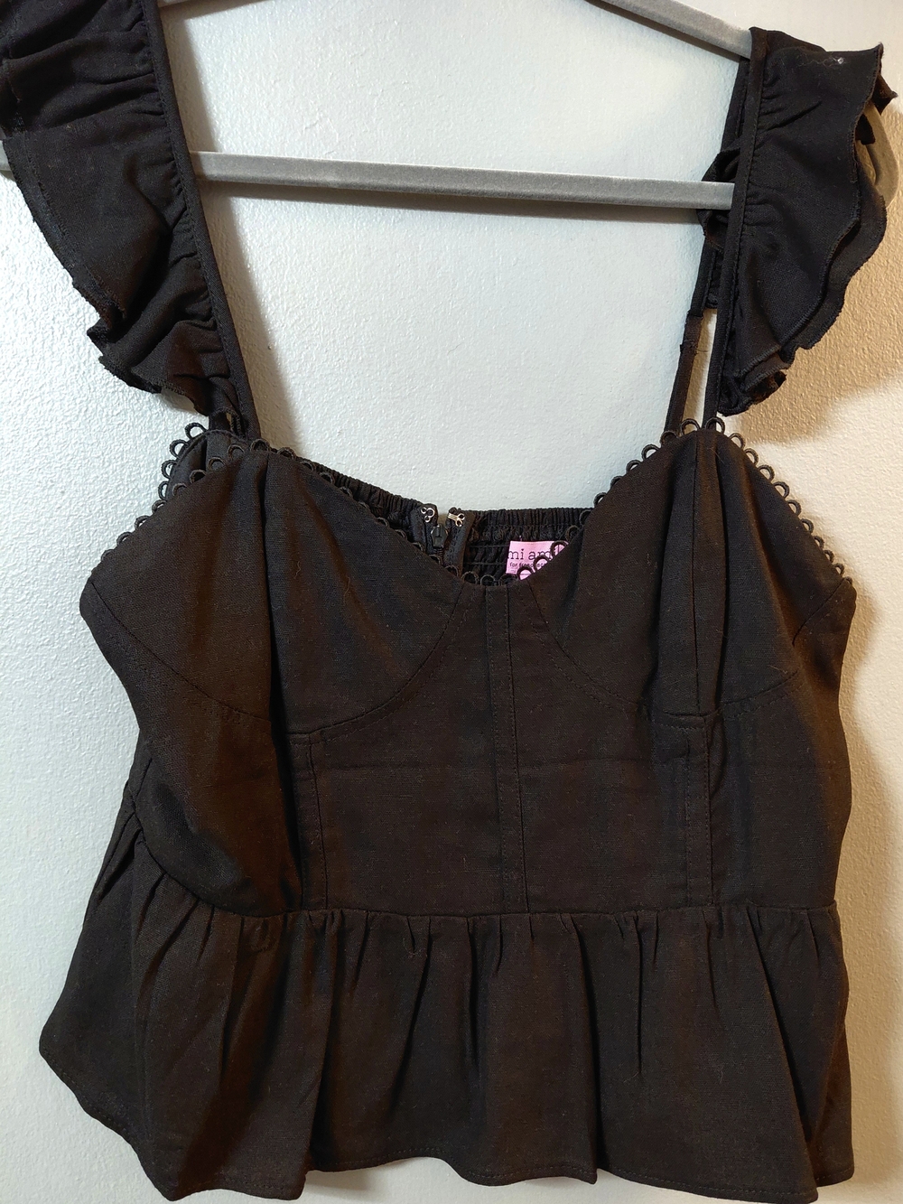 Black Ruffle Strap Kids Dress